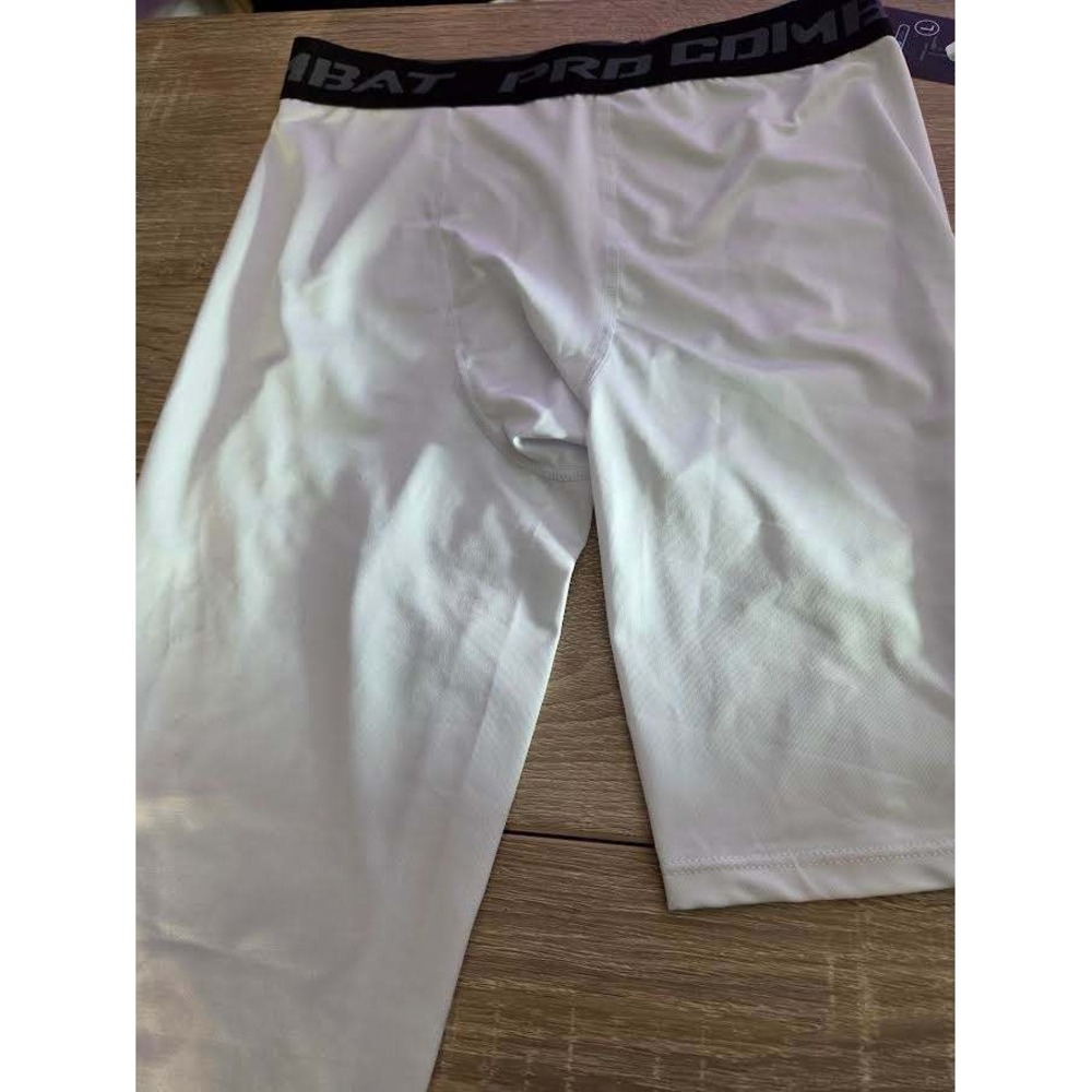 Pro Combat Compression Shorts Men's White Athletic‎ Performance Size L